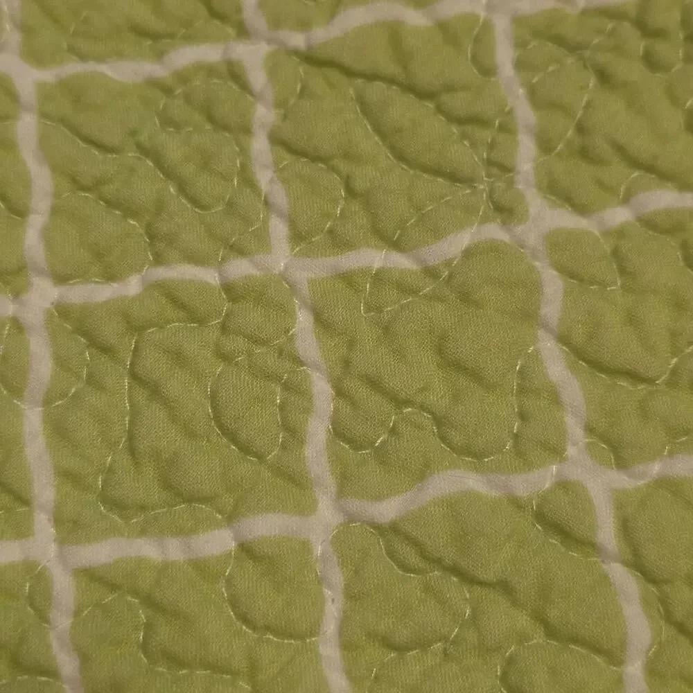 🇬🇪🔹️C&F Home Sage Reversible Vine & Lattice 48x60 Quilted Throw Blanket